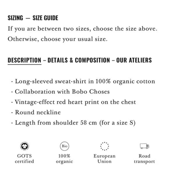 sezane x bobo choses crewneck 🤍 m - Picture 2 of 16